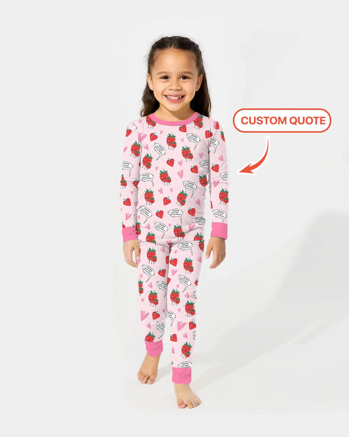 I love you berry much Two Piece Long Sleeve Pajama Set