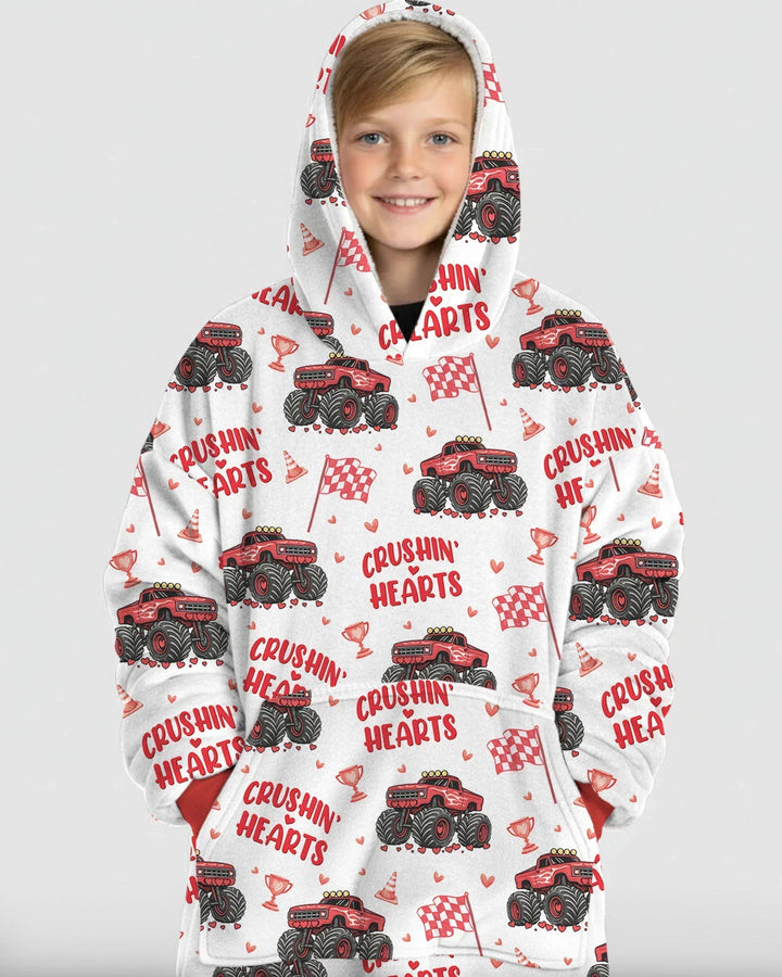 Crushin Hearts Wearable Blanket Hoodie