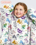 I Love You Axolotl Custom Name Blanket Hoodie