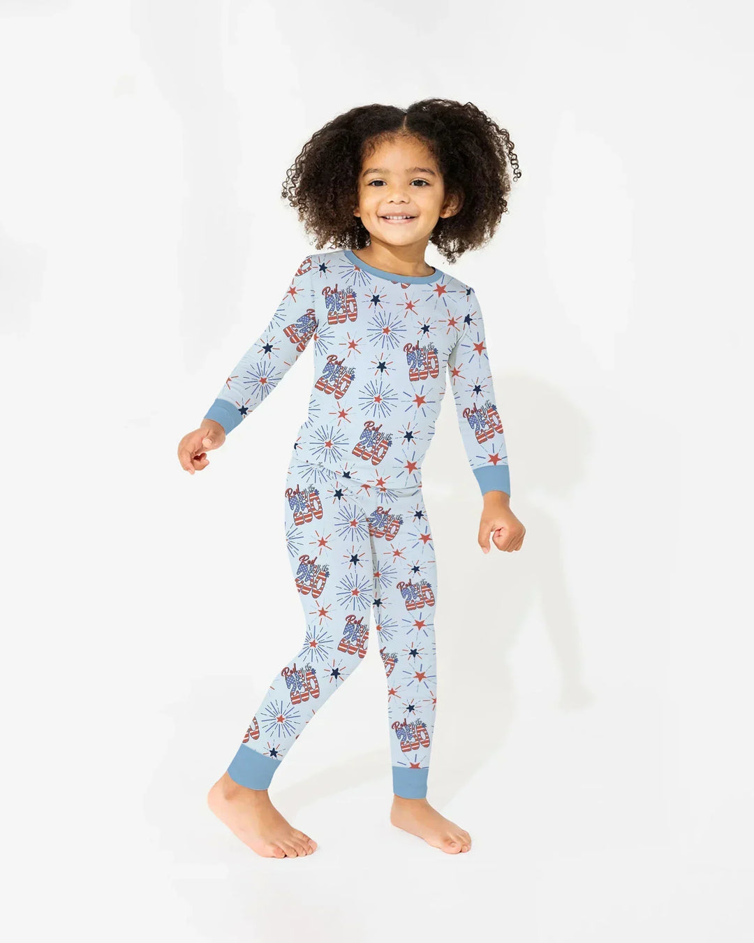 Red White and 250th Anniversary Bamboo Two Piece Long Sleeve Pajama Set