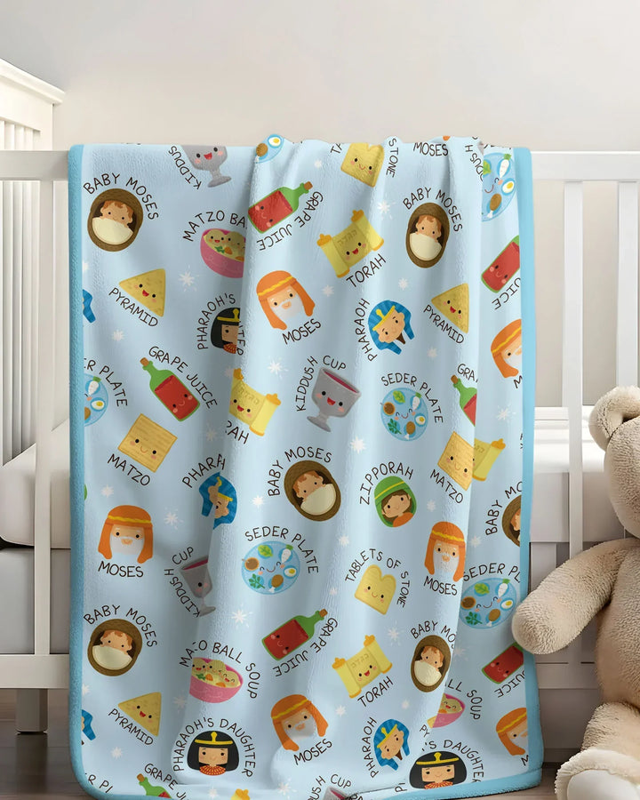 Cute Passover Characters Blanket
