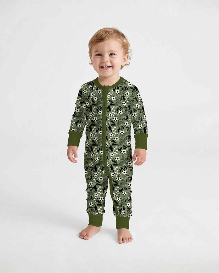 Sage Green Soccer Dreams Bamboo Convertible Zippy