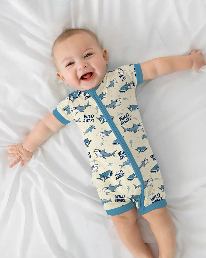 Wide Awake Matching Daddy & Me Shorty Zippy