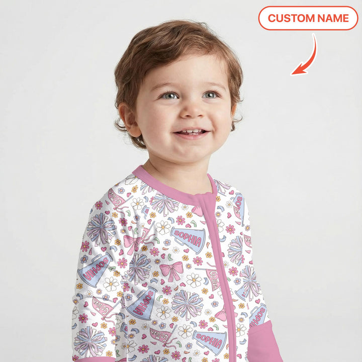 Custom Name Pastel Cheerleader Convertible Zippy