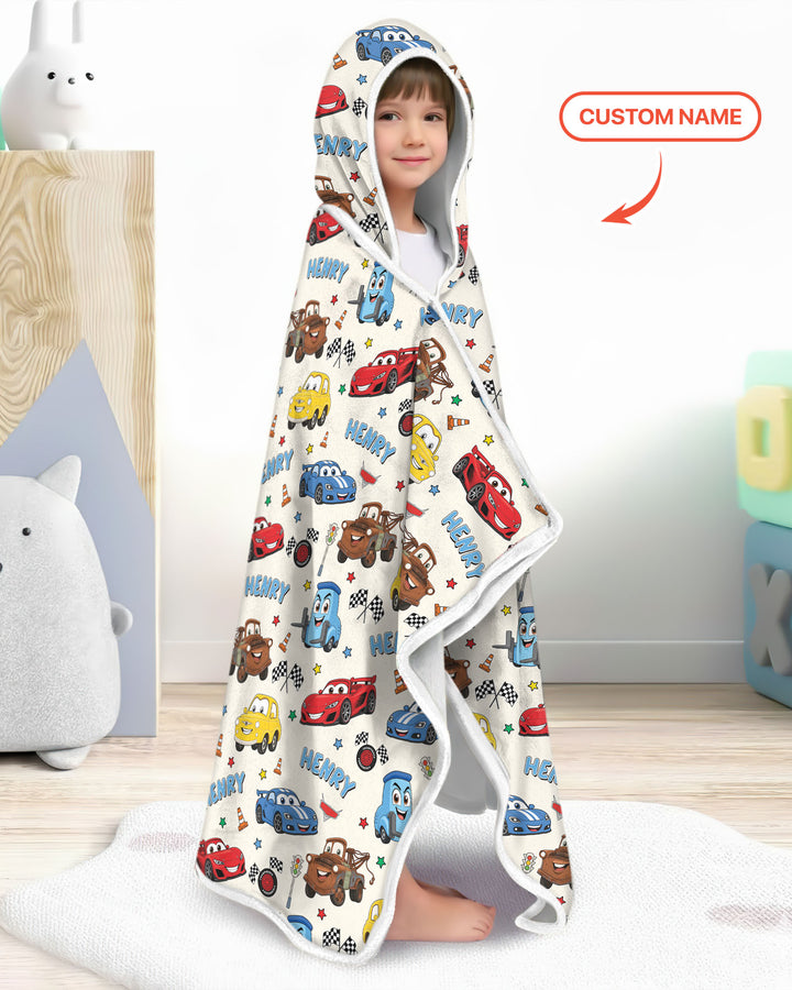 Car Movie Bamboo Wearable Hooded Blanket