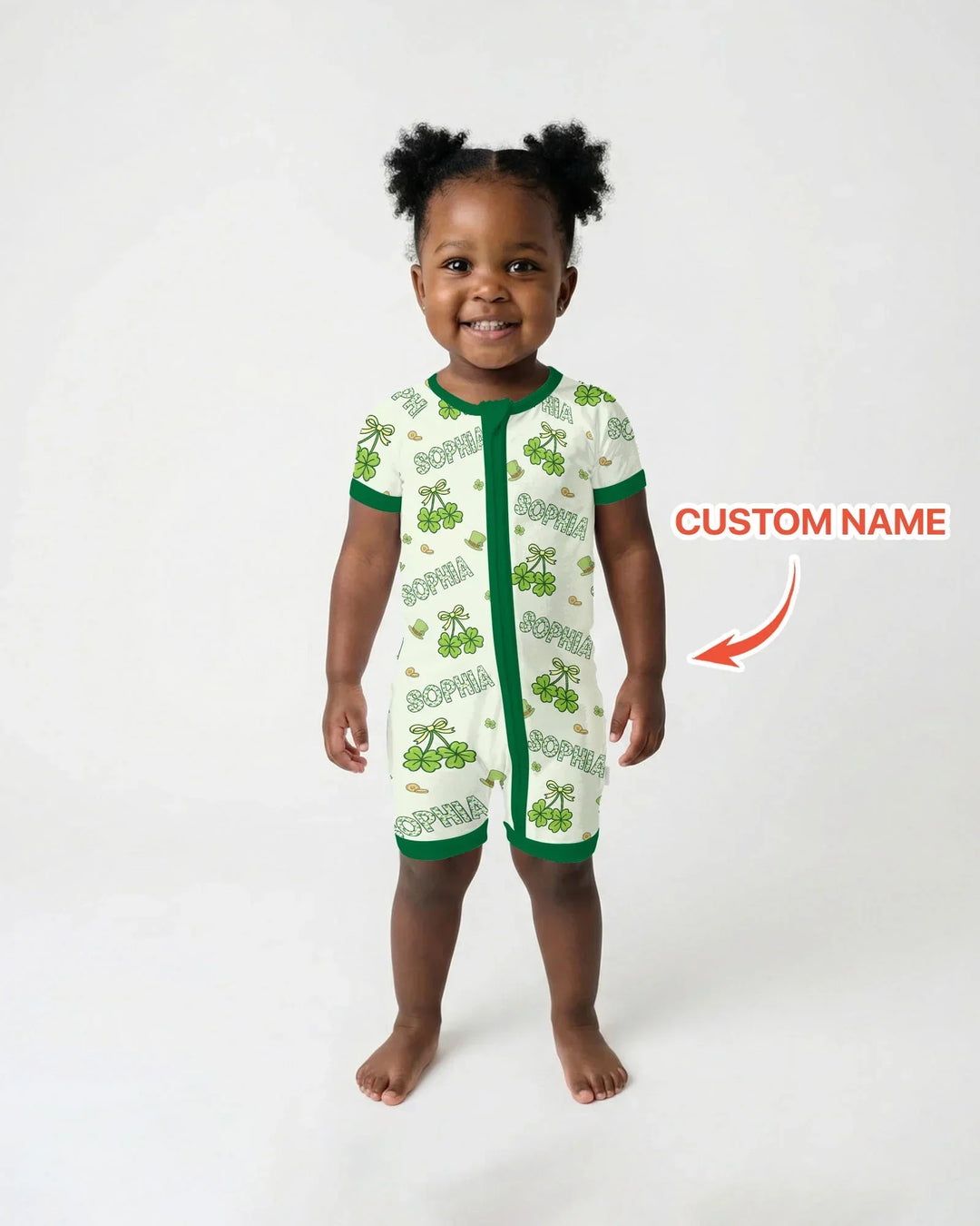 Custom Name Lucky Little Shamrock Shorty Zippy