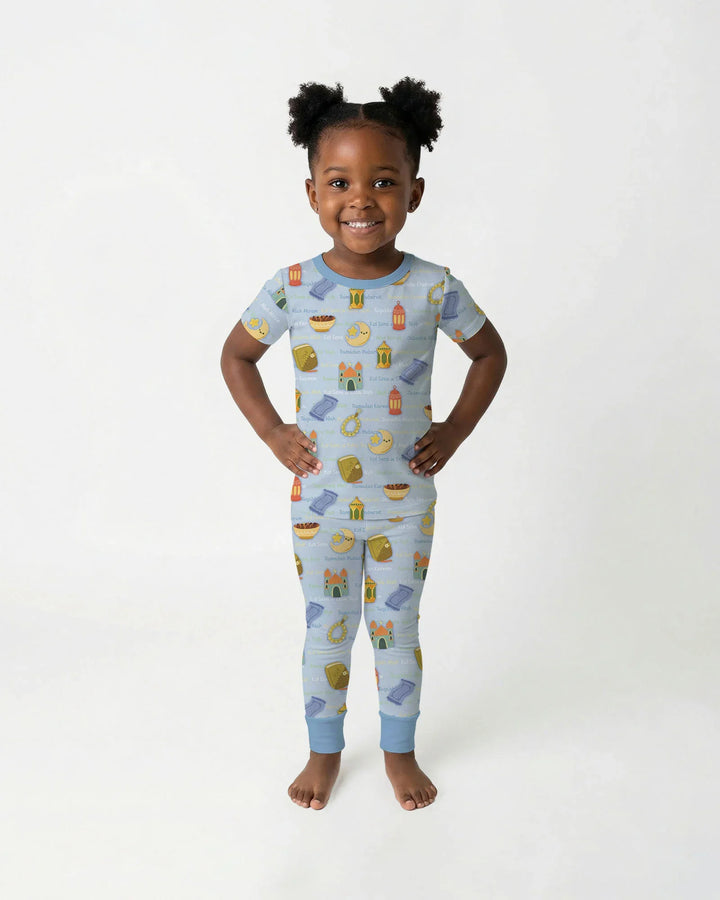 Zweiteiliges, kurzärmliges Pyjama-Set mit Marienkäfern