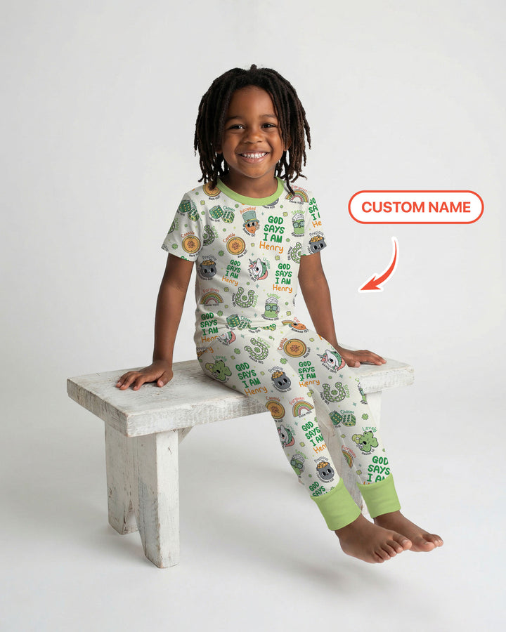 Zweiteiliges, kurzärmliges Pyjama-Set mit Marienkäfern