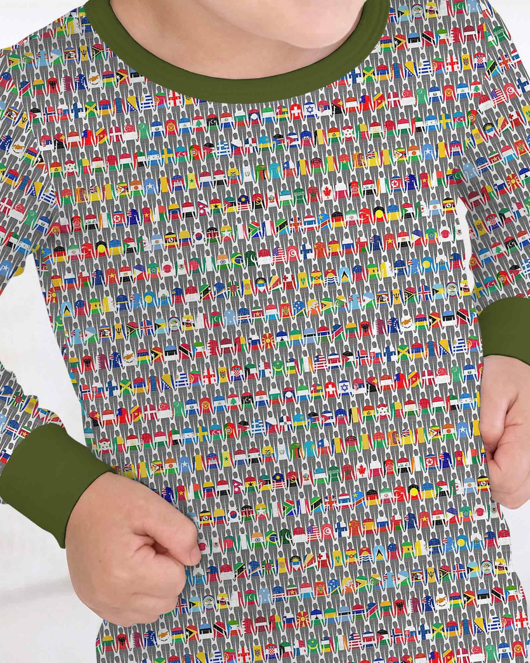 Conjunto de pijama de dos piezas de bambú con mangas largas, plantilla PERSONALIZADA