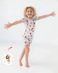 Little Saints Bamboo Two Piece Short Sleeve Shorts Pajama Set