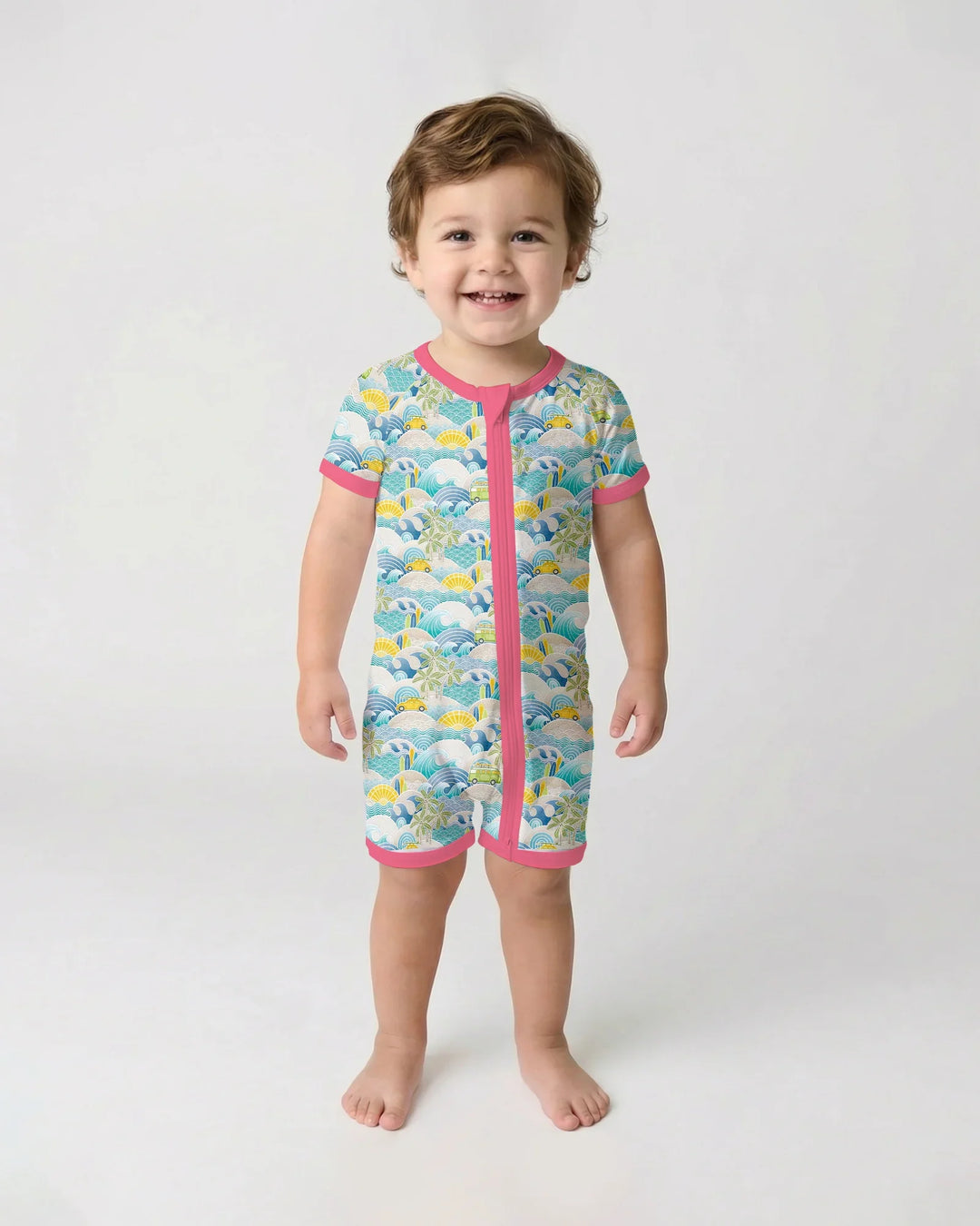 Coastal Road Trip Waves Surf Bamboo Shorty Zippy