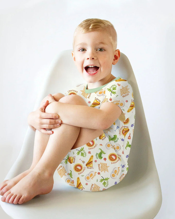 Happy Passover Family Matching Two Piece Short Sleeve Shorts Pajama Set