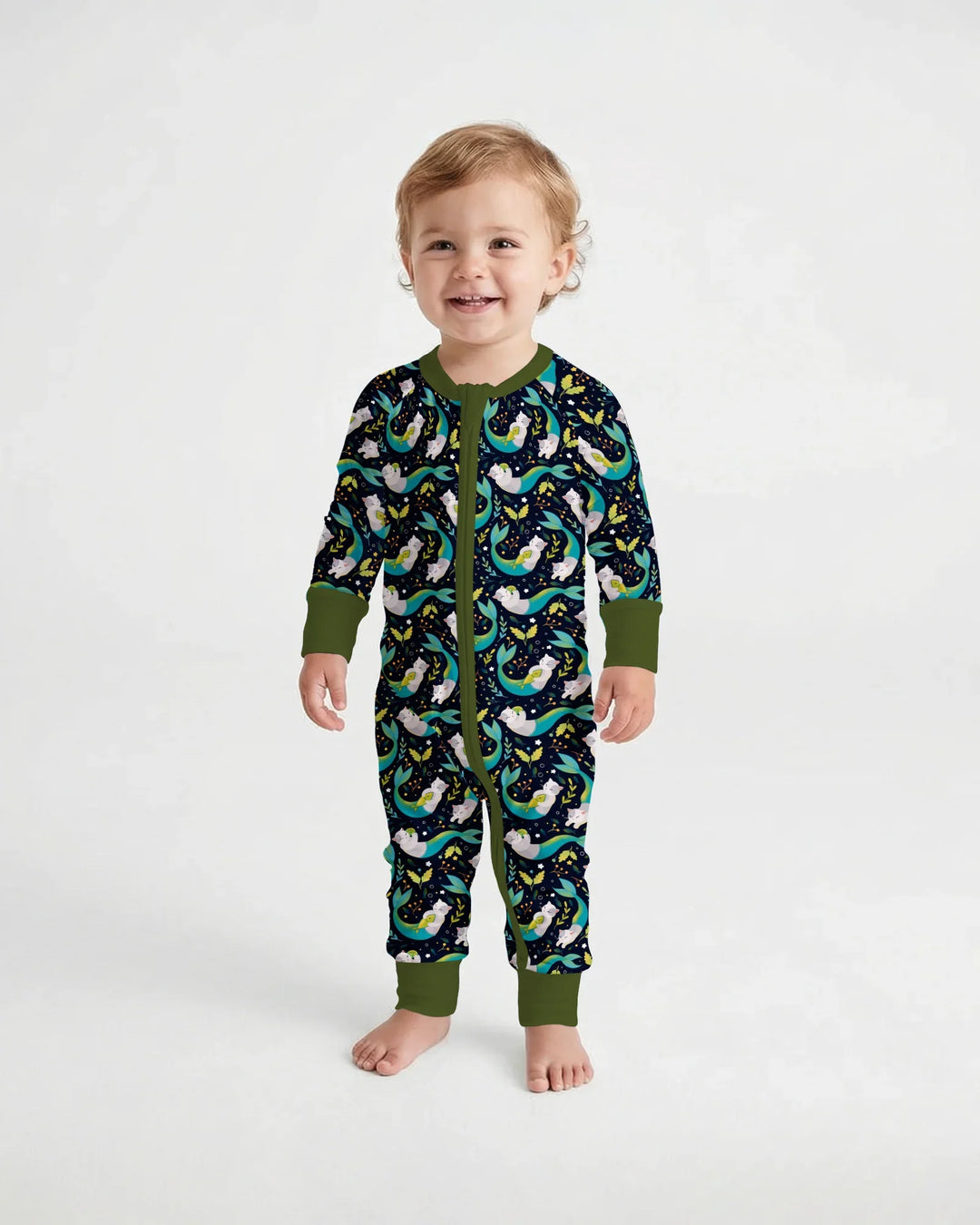 Midnight Mermaid Cats  Bamboo Convertible Zippy