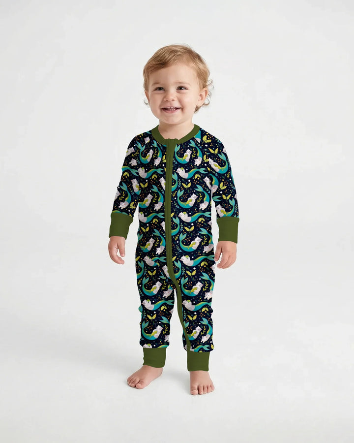 Midnight Mermaid Cats  Bamboo Convertible Zippy