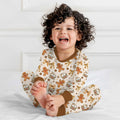 Brushstroke Gingerbread Two Piece Long Sleeve Pajama Set , Brushstroke Gingerbread Two Piece Long Sleeve Pajama Set - 12-18M