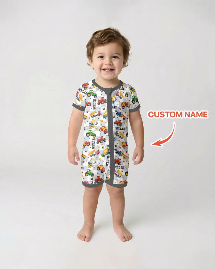 Under Construction Custom Name Bamboo Shorty Zippy