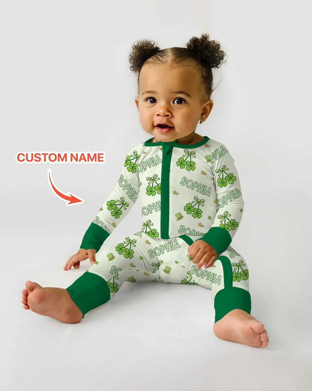 Custom Name Lucky Little Shamrock Convertible Zippy