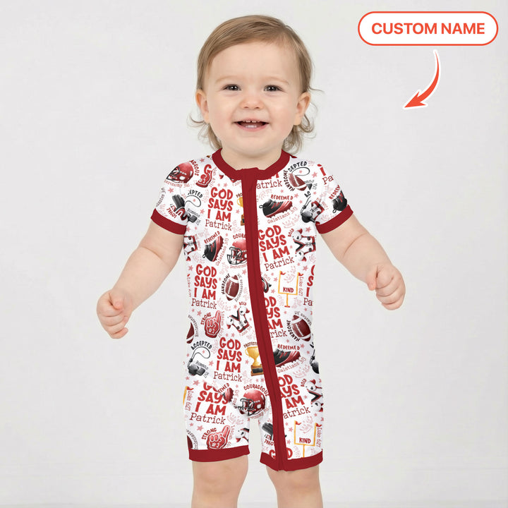 God Says I Am Touch Down Time Custom Name Shorty Zippy