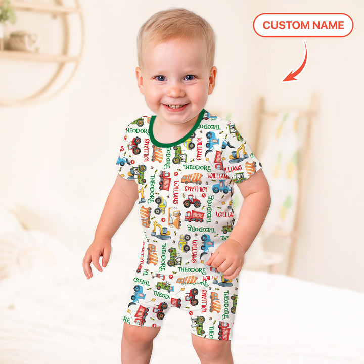 Zweiteiliges, kurzärmliges Pyjama-Set mit Marienkäfern