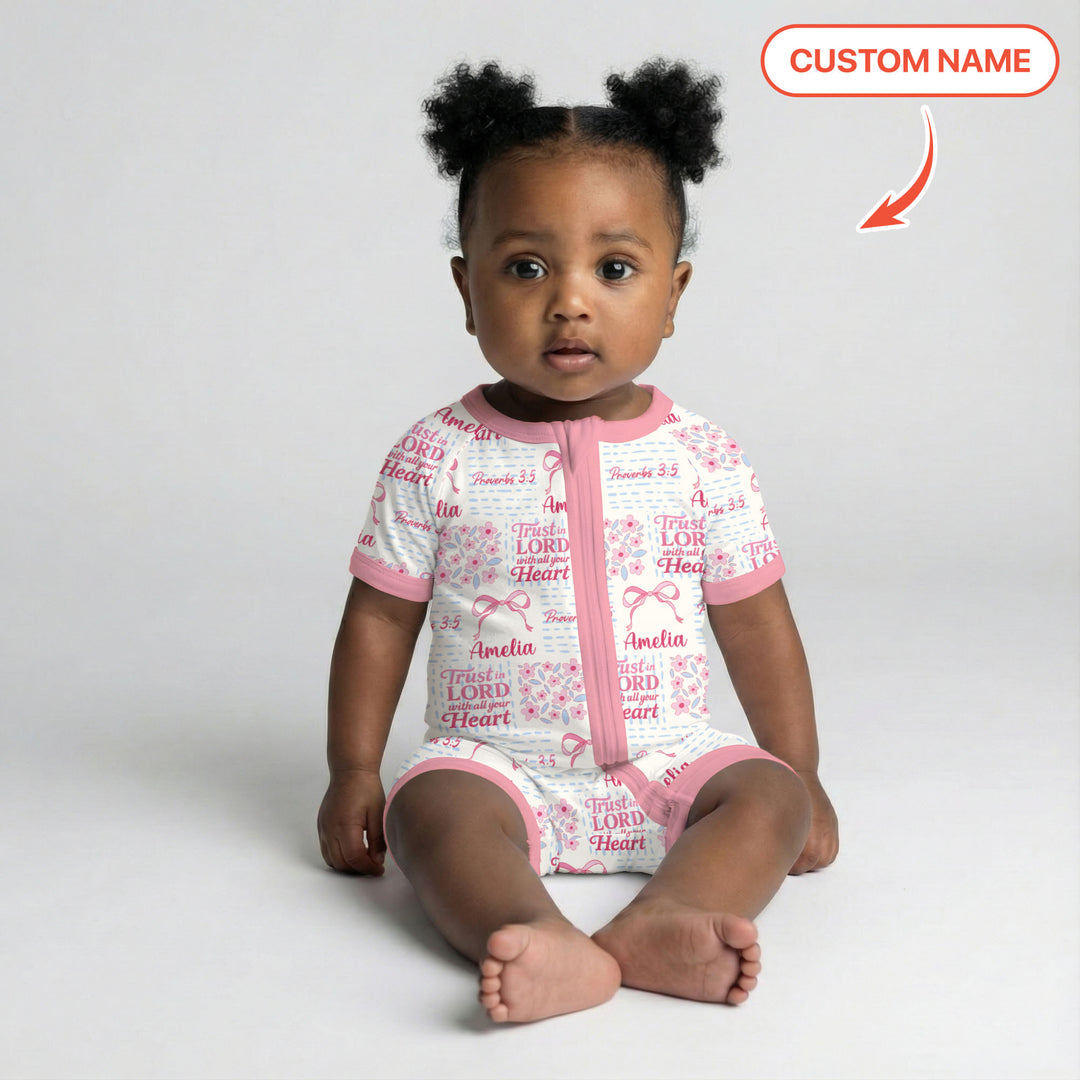 Trust The Lord With All Your Heart Custom Name Shorty Zippy