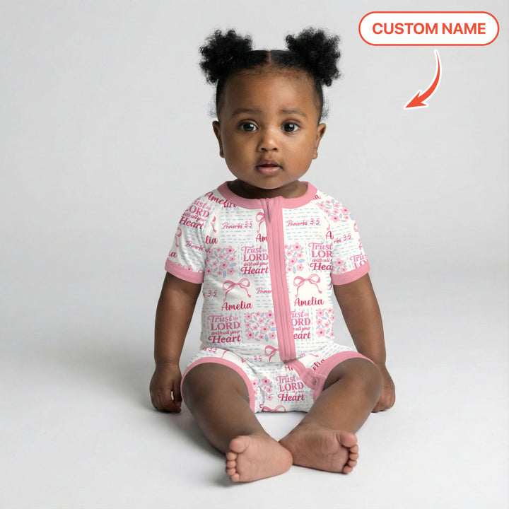 Trust The Lord With All Your Heart Custom Name Shorty Zippy