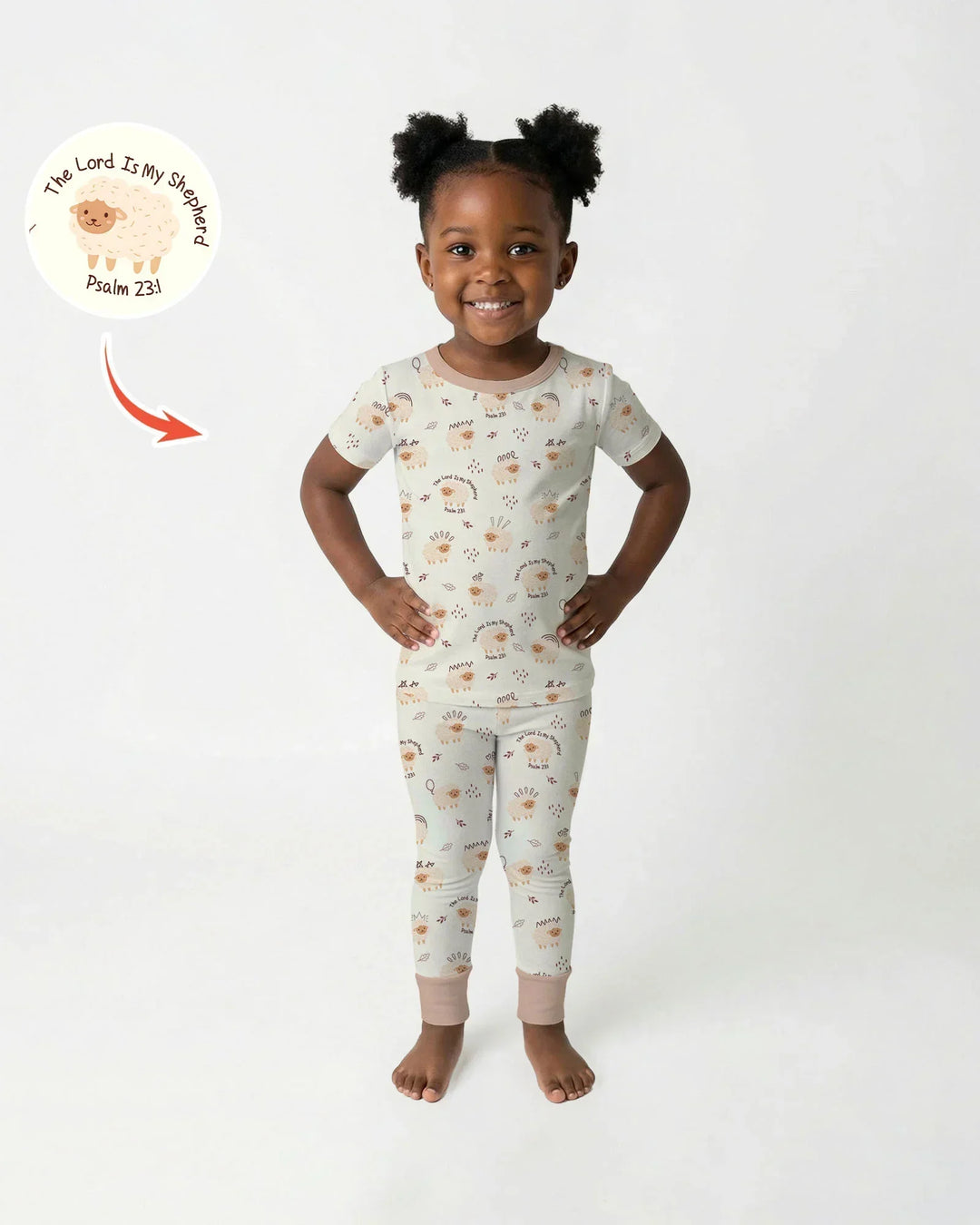 Zweiteiliges, kurzärmliges Pyjama-Set mit Marienkäfern