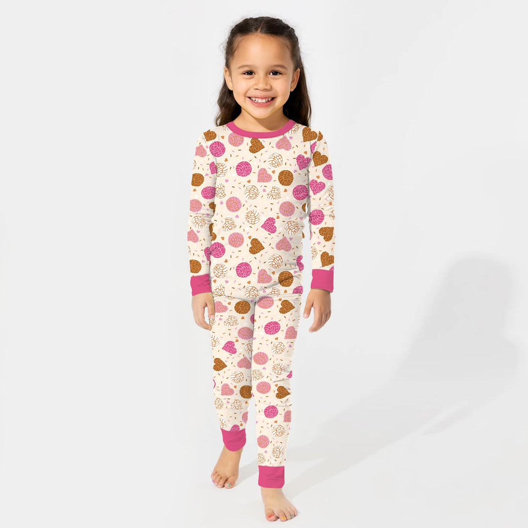 Sweet Concha Two Piece Long Sleeve Pajama Set