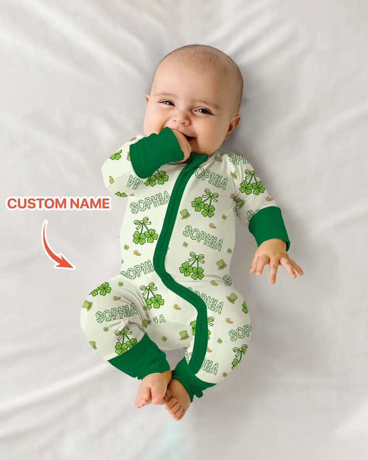 Custom Name Lucky Little Shamrock Convertible Zippy