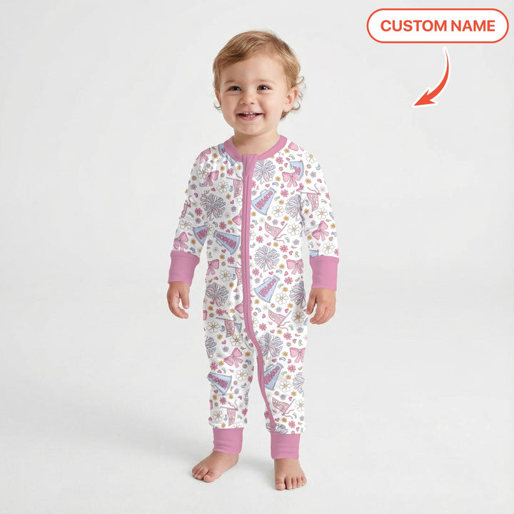 Custom Name Pastel Cheerleader Convertible Zippy