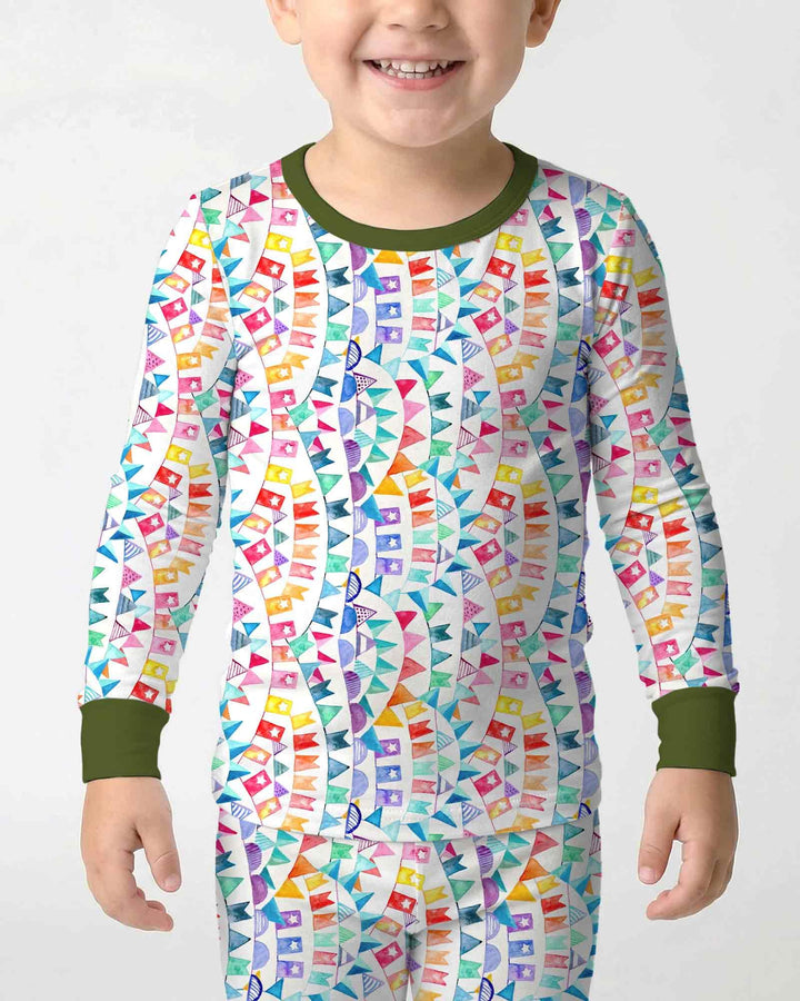 Conjunto de pijama de dos piezas de bambú con mangas largas, plantilla PERSONALIZADA
