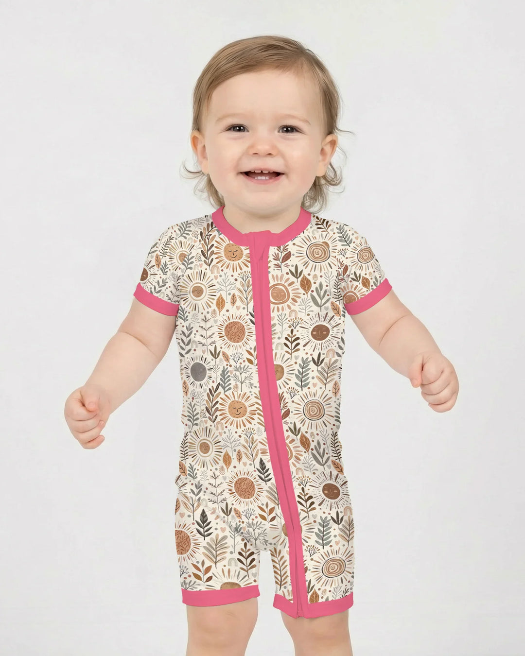 Boho Sunshine Garden Bamboo Shorty Zippy
