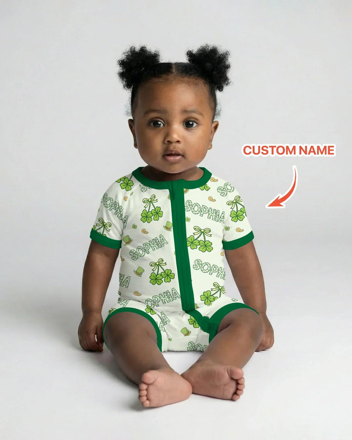 Custom Name Lucky Little Shamrock Shorty Zippy