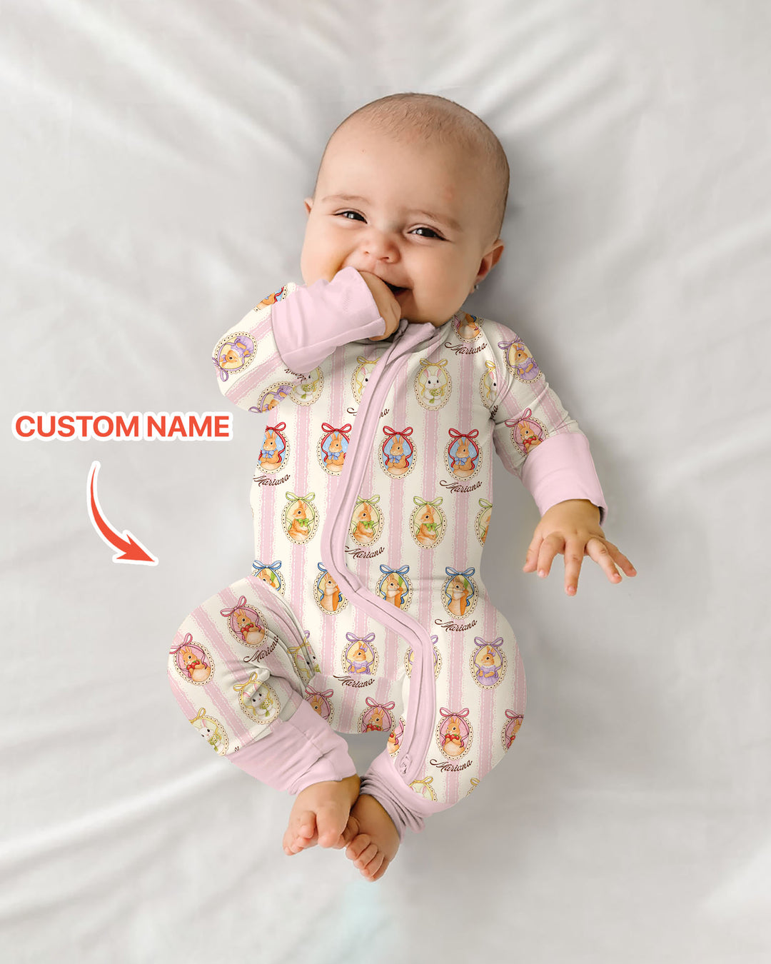 Custom Name Vintage Easter Bunny Convertible Zippy