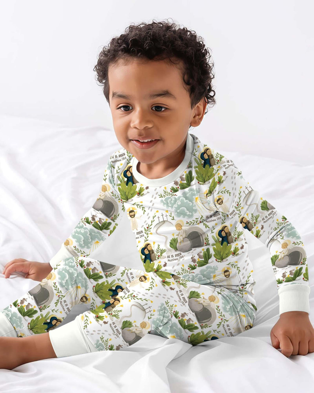 He Is Risen Two Piece Long Sleeve Pajama Set