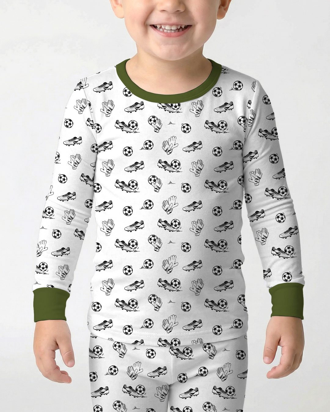 Future Soccer Champion Bamboo Two Piece Long Sleeve Pajama Set