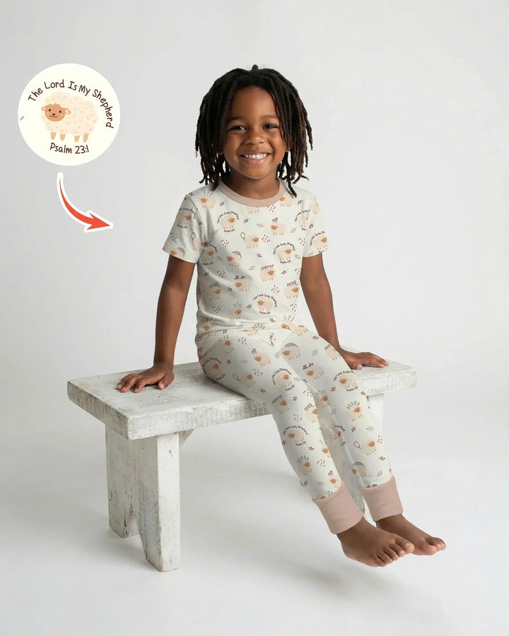 Zweiteiliges, kurzärmliges Pyjama-Set mit Marienkäfern