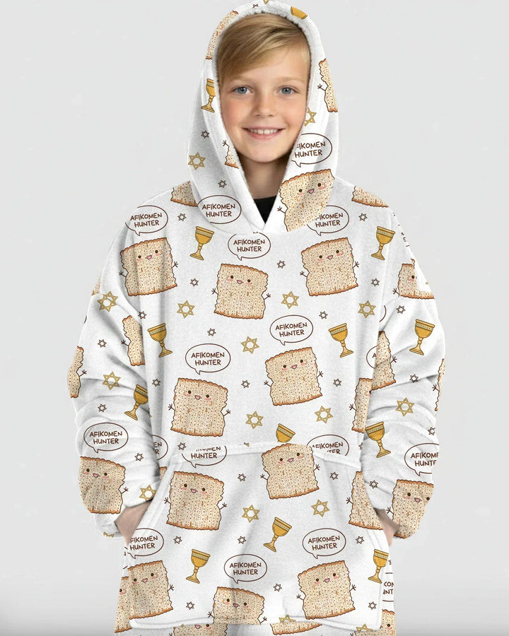 Afikomen Hunter Wearable Bamboo Blanket Hoodie