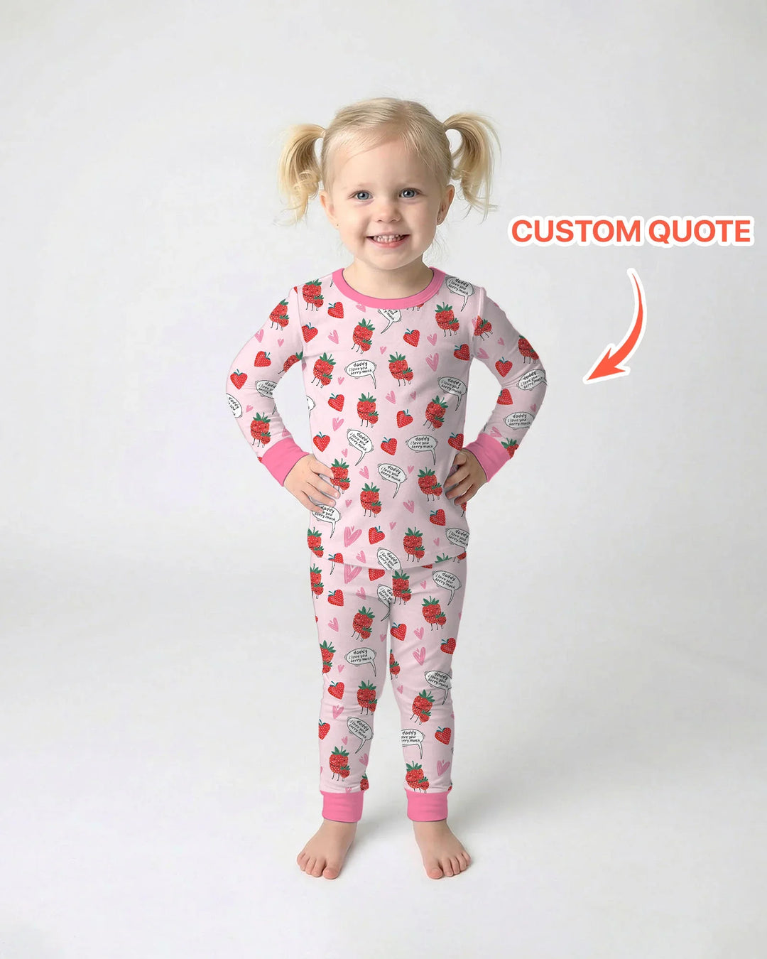 I love you berry much Two Piece Long Sleeve Pajama Set