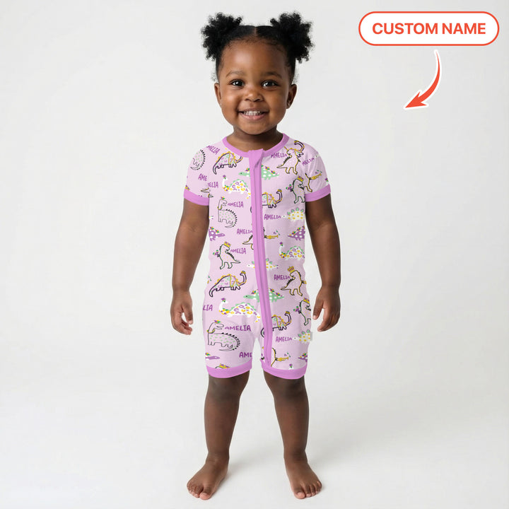 Custom Name Mardi Gras Saurus Shorty Zippy