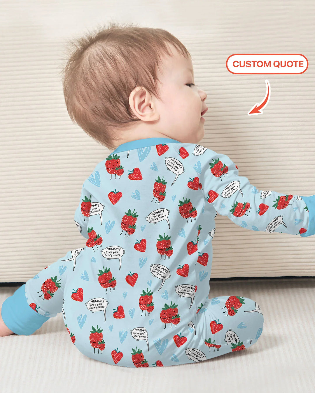 Gerippte Babykleidung mit individuellem Foto - Weich &amp; Skizzenhaft