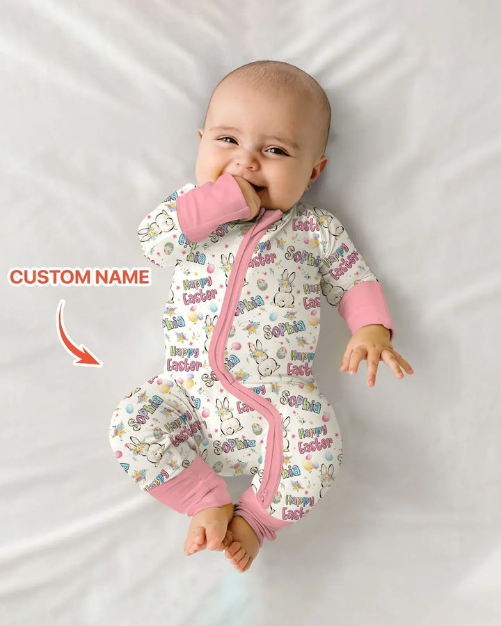 Personalized Happy Easter Bunny Convertible Zippy