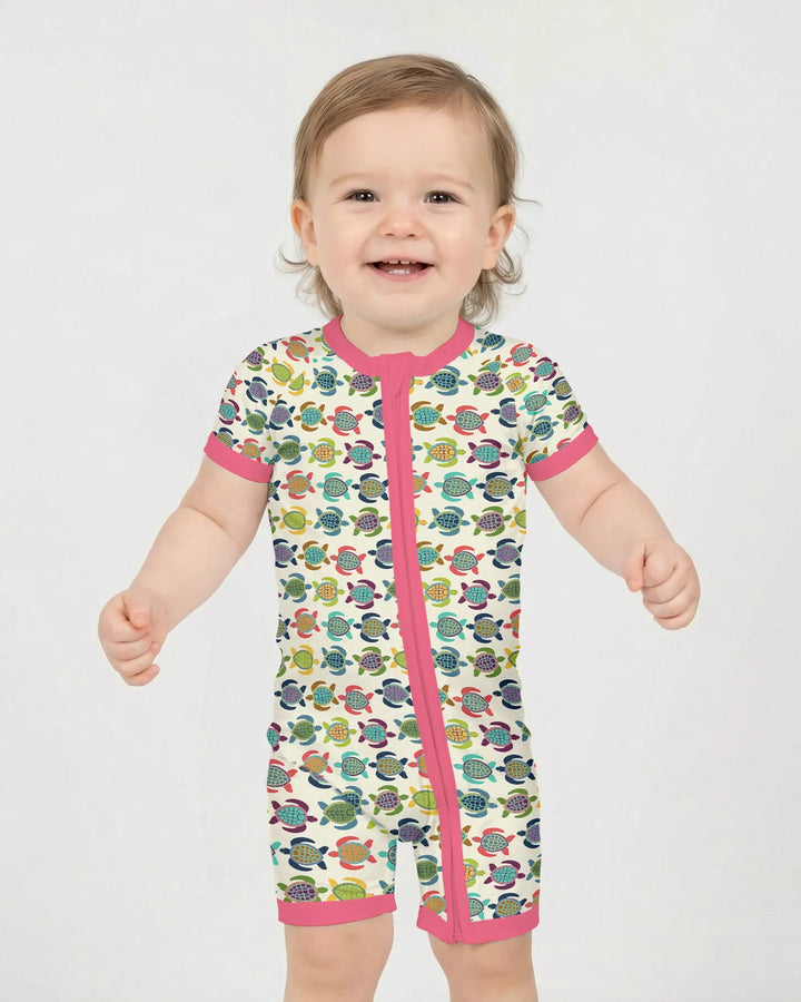 Happy Turtle Parade Bamboo Shorty Zippy