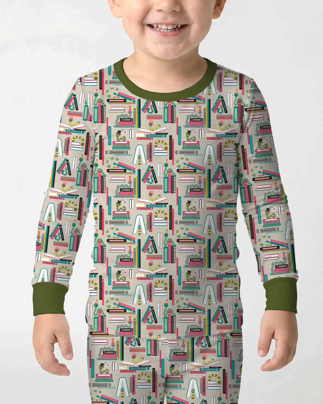 Bookworm Adventures Bamboo Two Piece Long Sleeve Pajama Set