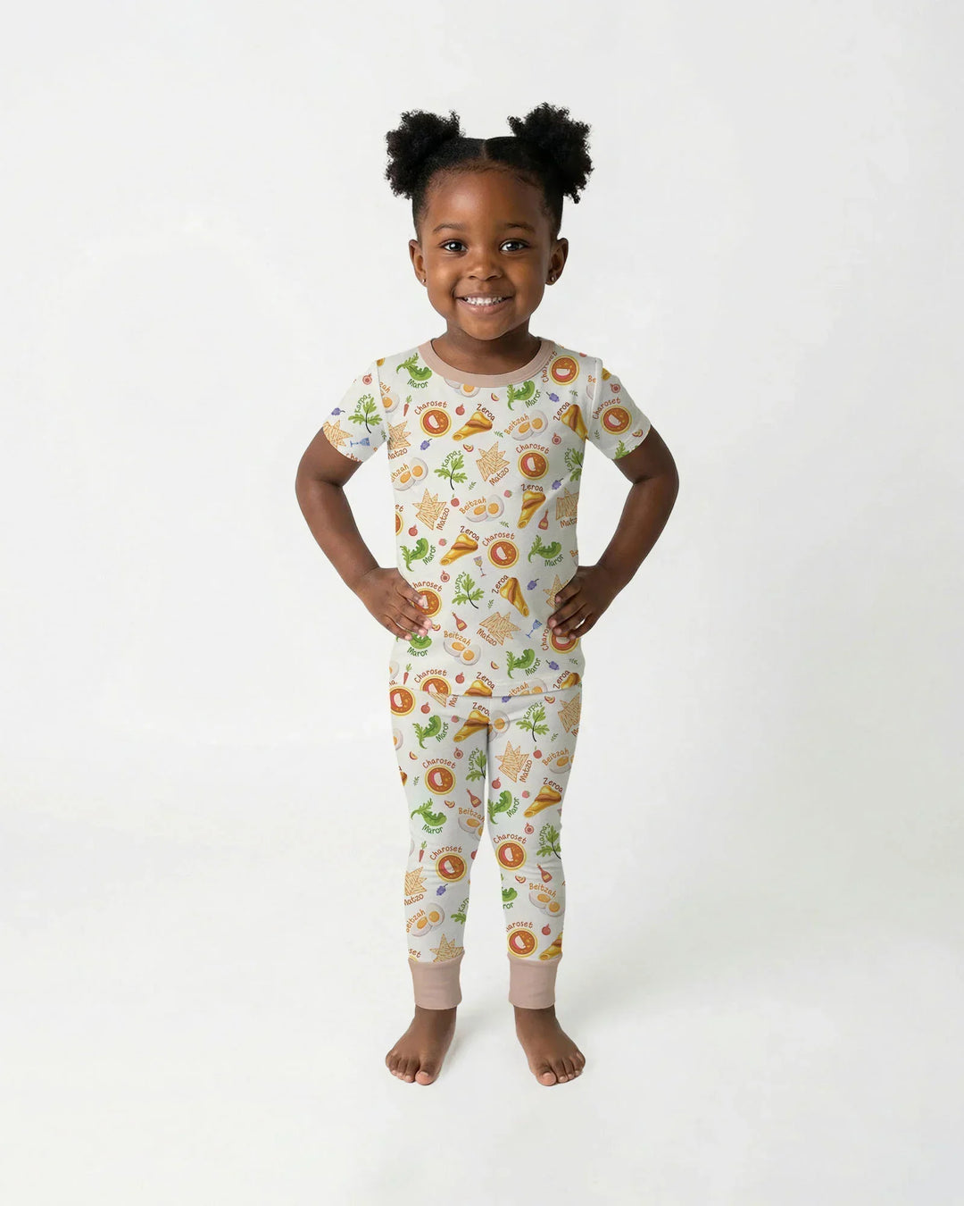 Happy Passover Family Matching Two Piece Short Sleeve Pajama Set