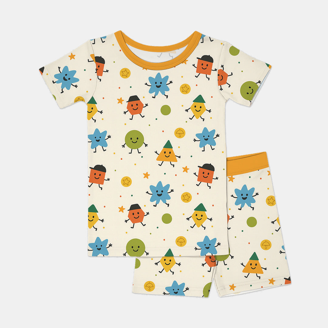 Geo Buddies Two Piece Short Sleeve Shorts Pajama Set