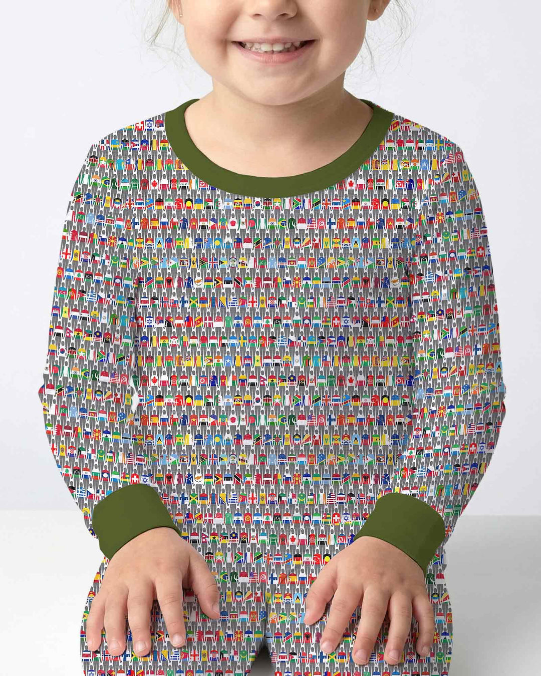 Conjunto de pijama de dos piezas de bambú con mangas largas, plantilla PERSONALIZADA