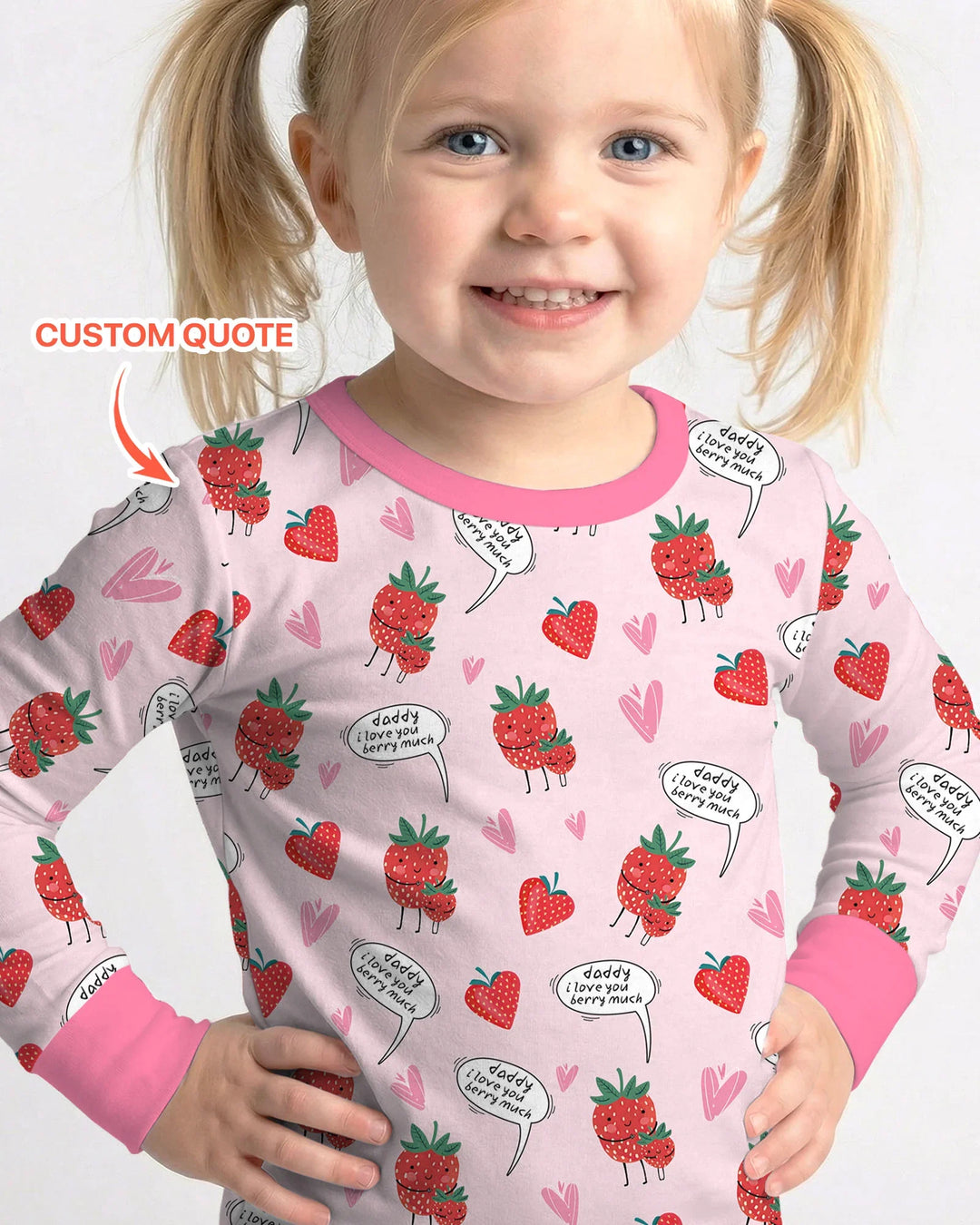 I love you berry much Two Piece Long Sleeve Pajama Set