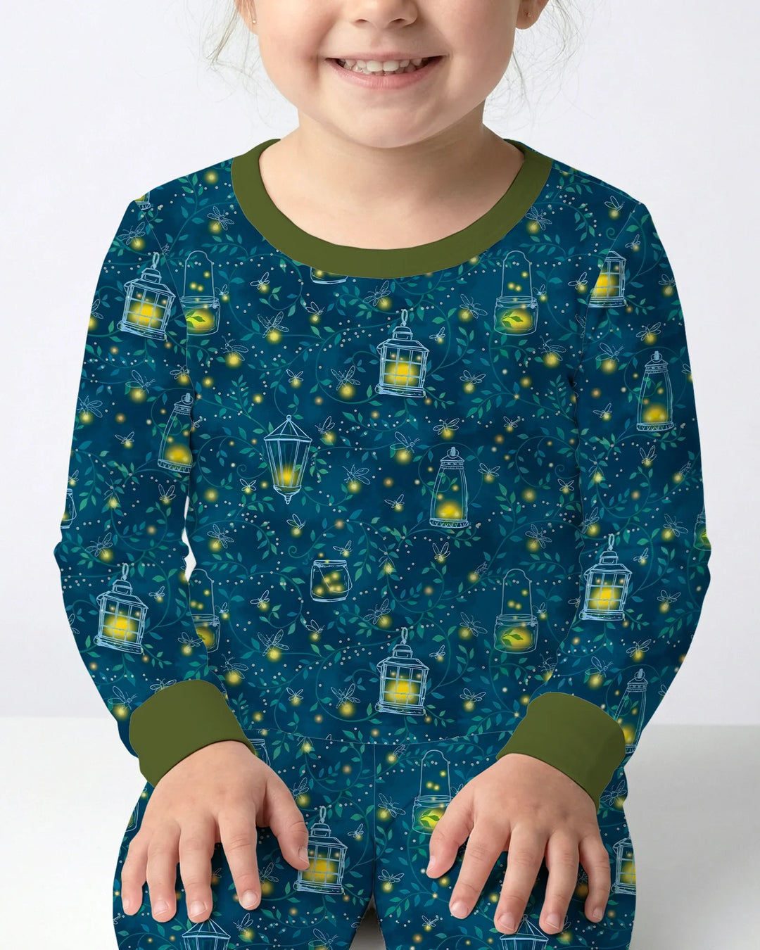 Firefly Lantern Night Bamboo Two Piece Long Sleeve Pajama Set