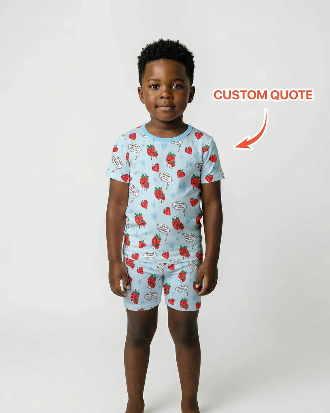 I love you berry much Bamboo Two Piece Short Sleeve Shorts Pajama Set