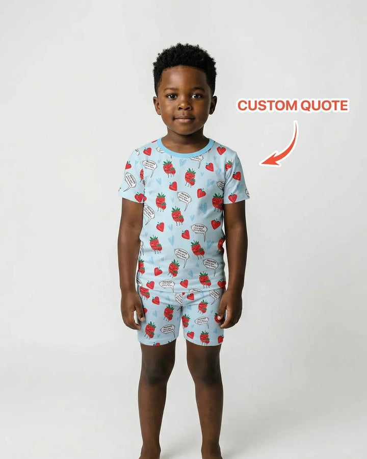 I love you berry much Bamboo Two Piece Short Sleeve Shorts Pajama Set